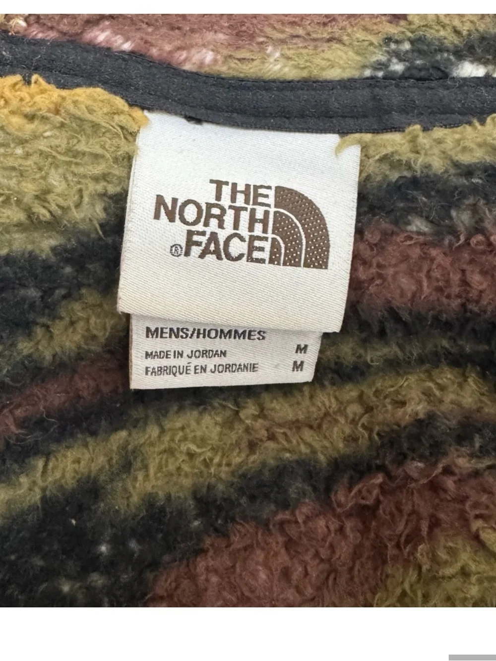 The North Face men’s M Campshire Tiger camo brown green pullover fleece hoodie